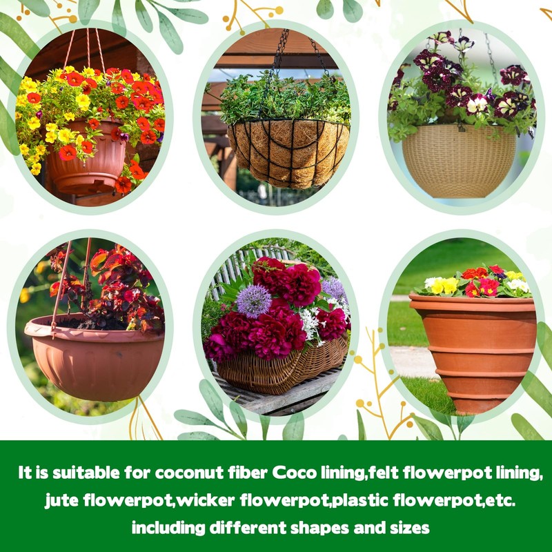 10 Set Invisble Hanging Basket Self Watering Insert, 9.4” Hanging