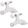 White Adjustable Hinge Pin Door Stopper with Rubber Bumper –