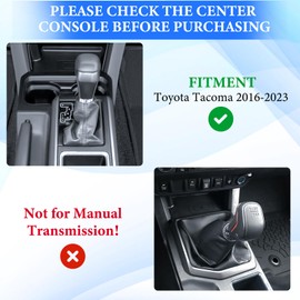 YPHUIKI 2PCS Center Console Organizer Storage Box for Toyota Tacoma 2023 2022 2021 2020 2019 2018 2017 2016 3rd Gen Interior Accessories Gear Shift Tray (Not for Manual Transmission)