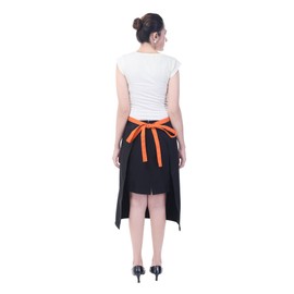 Switchon one Waterproof Bib Apron Plus one Waist Apron Black Orange