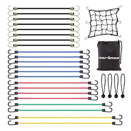 Cartman Bungee Cord Assortment 28 Pieces with Motorcycle Net