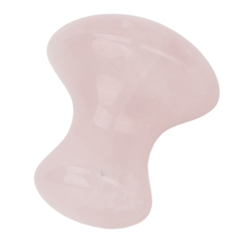 Scraping Stone Tool Mushroom Shape Pink Rose Quartz Gua Sha