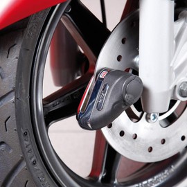 IFAM Road100 Anti-Theft Device for Motorcycle Disc Brake, Chrome Colour, Compact and High Security, Made of Hardened Steel, 10 mm Diameter