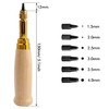 Bestgle Adjustable Leather Hole Punch Tool, Automatic Wood Handle Screw