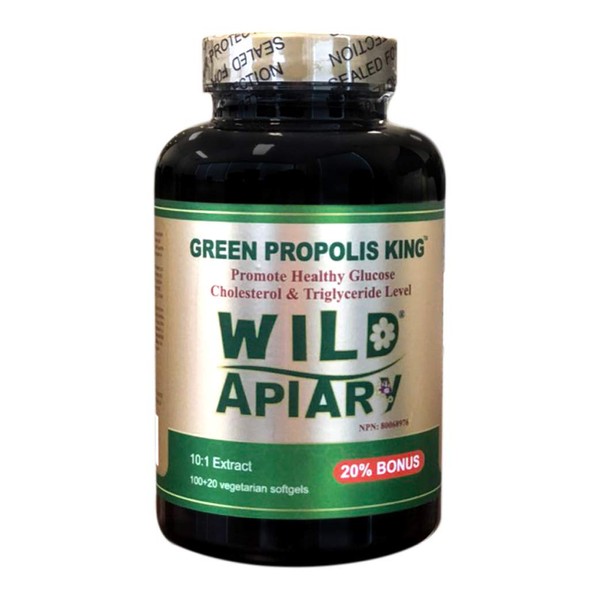 Wild Apiary Brazilian Green Bee Propolis King Vegetarian Softgel 120