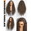 GORGIUS Brown Highlight Ocean Wave Lace Front Wigs Pre Cut