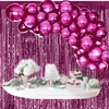 Party Balloons Metalic Latex Balloons 50pcs and Tinsel Curtain Party