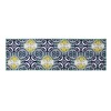 Excelsa Table Runners, Cotton, Yellow and Blue, 45 x 140