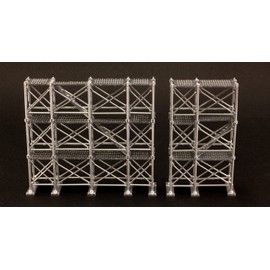 PM Office A PP117 Scaffolding Plastic Model, Total Height Approx. 2.9 inches (75 mm), 1/64-1/100 Scale