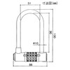 Waki Sangyo IB-115 Wide Numbered Locks, For Warehouses, 4 Tiers