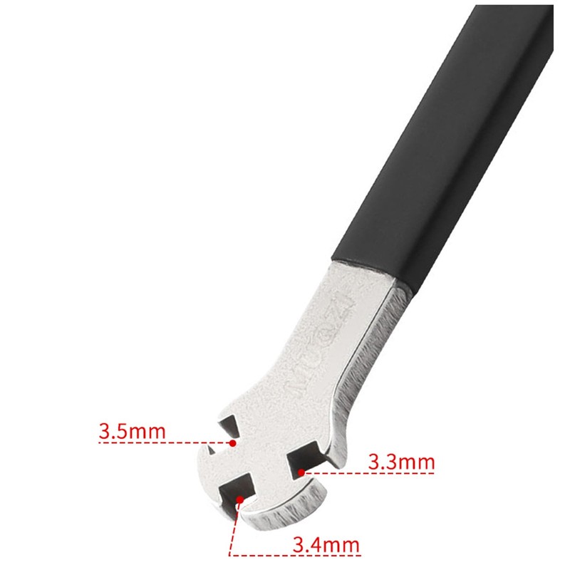 Sanmum Bicycle Spoke Spanner, Bicycle Spokes Wrench 3.2/3.3/3.4 mm Bicycle