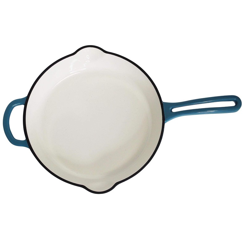 Mirro MIR-19061 12" Cast Iron Skillet, 12 Inch, Teal