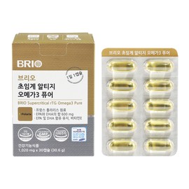 Brio Supercritical Altige Omega3 Pure RTG EPA DHA Nutrient 30 Capsules, 1 Piece / 브리오 초임계 알티지 오메가3 퓨어  RTG EPA DHA 영양제 30캡슐, 1개