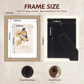 AAQ 4 Pack 8x10 Picture Frame - 8 x 10 Photo Frame with HD Plastic Cover, Picture Frames for Wall & Tabletop Picture Frames