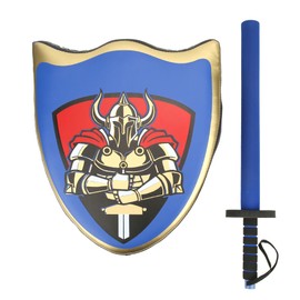 Children Taekwondo Boxing Training Fighting Knight Shield Sword Pretend Play Costume AccessoriesBlue Combination