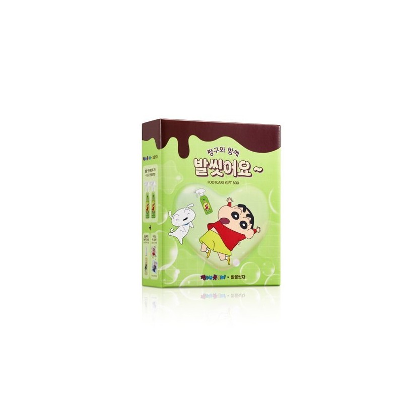 온더바디 발을씻자 풋샴푸_민트초코향 (짱구에디션) 385mlx2+80ml 기프트세트 On the Body Foot