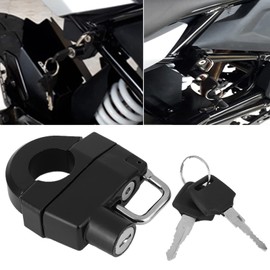 Qiilu Helmet Lock, Universal Motorcycle 22 mm Handlebar Helmet Lock Set Padlock Accessories