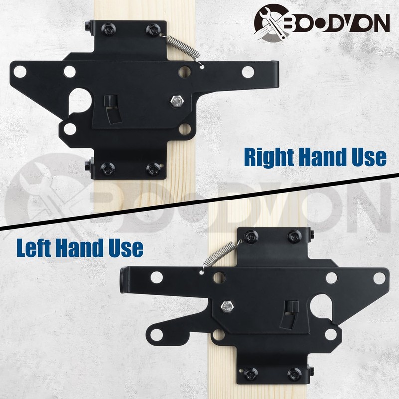 BOODVON Self Locking Gate Latch for Wooden Fence, Heavy Duty