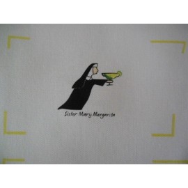 1 fabric panel, 6 sets oven mitt tops, Nun for the Road SISTER MARY MARGARITA