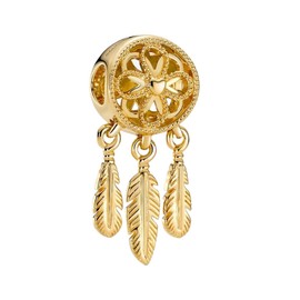 Ouroyea Gold-plated dream catcher Charm 925 Sterling Silver Pendant,Jewelry Beads Gifts for Women
