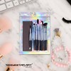 COSMOSTARART 100 Pack Holographic Resealable Bags, Clear Front Mylar Ziplock