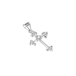 SILBERTALE Charms 925 Sterling Silver Cross Pendant Fit Chains Bracelet Pendant Jewellery Gift for Communion Confirmation Christening, Sterling Silver