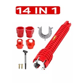 Mr.Gadget's Solutions 14-in-1 Multifunctional Faucet Sink Wrench Tool - Plumbing Tap & Pipe Spanner Set