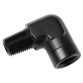 Podavelle 1/4 NPT Female to 1/4 NPT Male 90 Degree Fitting Adapter Coupler Union Aluminum Black