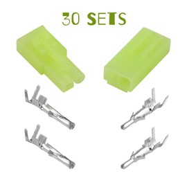 WMYCONGCONG 30 Pairs Male Female Connector with Pins compatible with Mini Tamiya Connector Type B