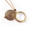 Retro geometric pattern magnifying glass for elderly antique necklace Directional keys for presbyopia