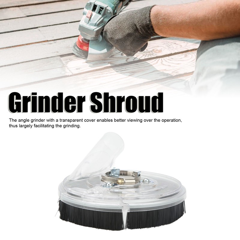 Dust Shroud Angle Grinder Dust Collector Transparent Cover Protector for