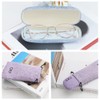 LZYMSZ 4 Sets Glasses Case, Portable Canvas Hard Case Glasses