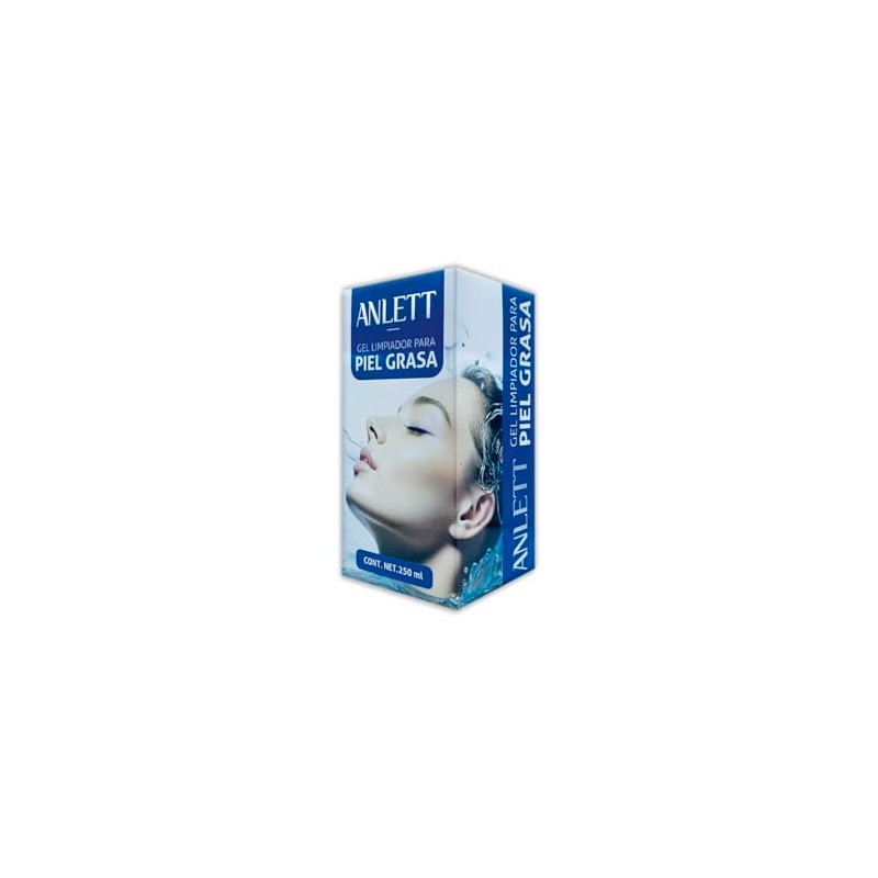 Anlett Gel Limpiador Facial para Piel Grasa, 250ml, Limpieza Profunda