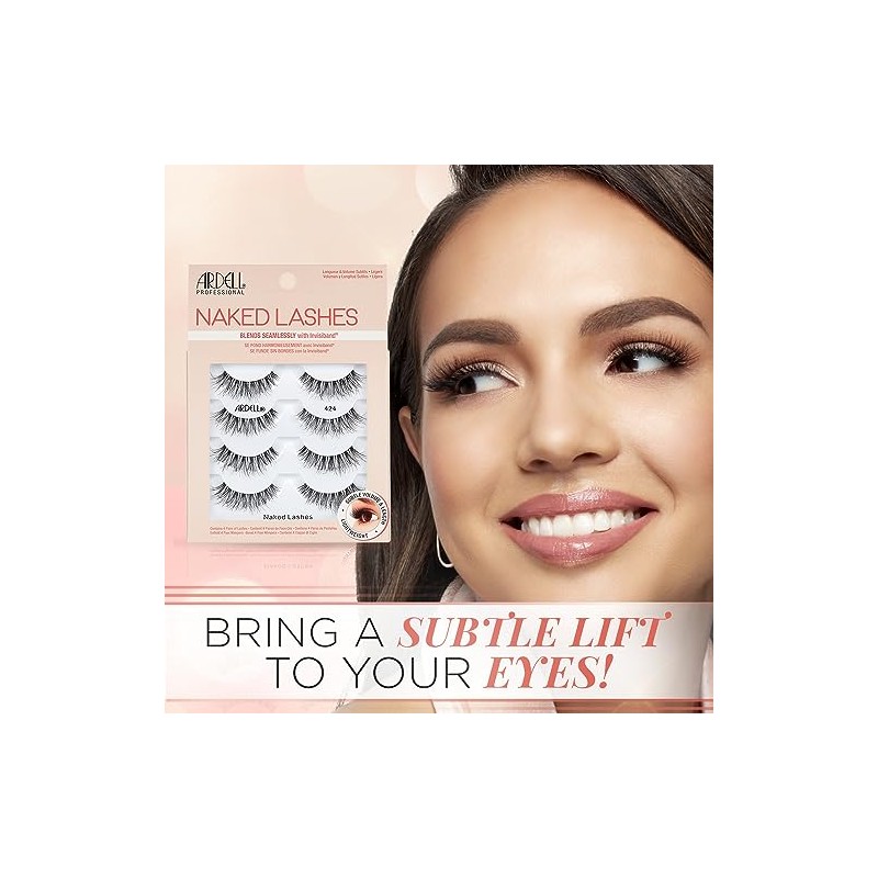 Ardell Strip Lashes Naked Lashes #424, 4 Pairs x 1-Pack