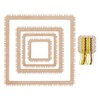 NBEADS 4Pcs 4 Sizes Wood Weaving Loom Kit, Square Knitting