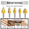 LEATBUY Architectural Molding Router Bit Set 1/4-Inch Shank 5 PCS,
