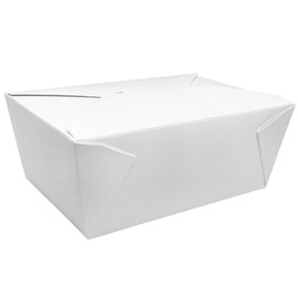 Karat FP-FTG110W 110 fl.oz. 7.8" x 5" X 3.5" Fold-to-Go Box #4 (Pack of 160)