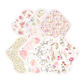 Cloth Napkins, NO 5, Organic Cotton, Set of 7, V01 wh Pure Clean Light Pattern