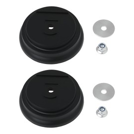 eMagTech 2er-Set Trimmer-Kunststoffabdeckung Zubehör 47,5 X 64,5 Mm für Rasentrimmer Freischneider Gartengeräte Schwarz