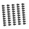 Pack of 50 Ring Insulators, Black Screw In Ring Insulators,