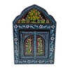 Moroccan Wall Mirror With Doors Hand Painted Arabesque Handmade Decor
