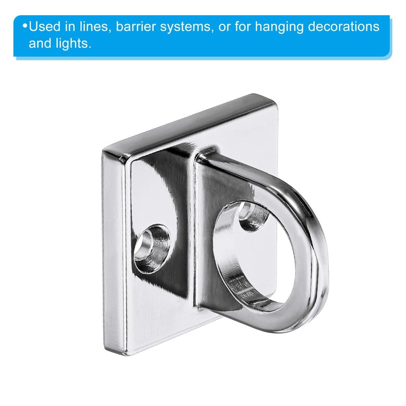 PATIKIL Pad Eye Plate U Hooks, 3 Pack Metal Ceiling