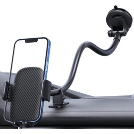 Qifutan Qifutan Phone Holder - 14-Inch Long Arm Windshield Car Cell Phone Holder Anti-Shake Stabilizer Automobile Mount for iPhone Android Smartphones