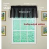 Today's Curtain Emelia Original Voile Valance 14", Black, 60" W