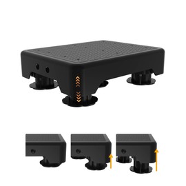 Adjustable Step Stool for Adults, Toddler Step Stools, 660 LBS Capacity Non-Slip Safety Step Platform for Elderly, Portable Stair Assist for Cars, Bedside, Kitchen, and Shower, Black