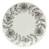 Hasamiyama Nishiyama Plate, 7.1 inches (18 cm), Daisy, Gray