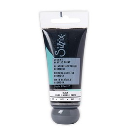 Sizzix Effectz Creamy Matte Acrylic Paint Black 60ml, 664558, 60 ml (Pack of 1)