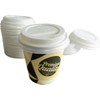 ARBUTUS 48 Disposable Cardboard Coffee Cups 4oz with 48 Plastic