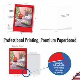 NobleWorks Variety Pack of 10 Christmas Greeting Cards with Envelopes, Adult Cartoon, Humor Holiday Assortment for Men and Women - Traces of Nuts A1250