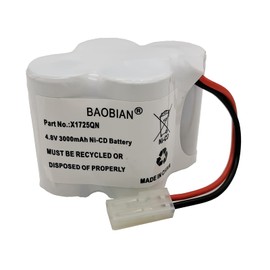 BAOBIAN X1725QN Battery 4.8V 3000mAh Ni-CD Compatible with Euro Pro Shark V1700Z VX1 VAC-V1930 V1930 X8905 Cordless Sweeper Vacuum Cleaner